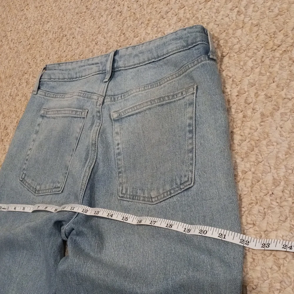 Women 8 Free Assembly Vintage Straight Leg Jeans Faded Blue Y2K Denim